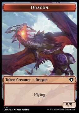 Dragon Token (R 5/5) // Thopter Token (A 1/1)⁣ - Commander Masters: Extras⁣ (Token)⁣ [T 21/47]