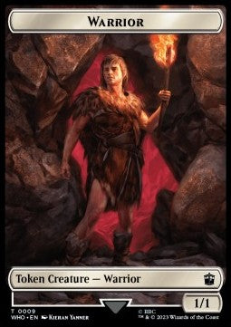 Warrior Token (W 1/1) // Food Token (V.1)⁣ - Universes Beyond: Doctor Who: Extras⁣ (Token)⁣ [T 9/25]