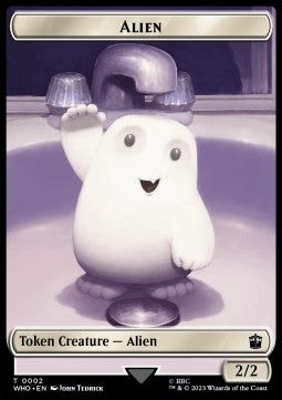 Alien Token (W 2/2) // Dinosaur Token (RW 2/2) (V.1) - Universes Beyond: Doctor Who: Extras (Token) [XWHO-T 2/20]