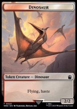 Copy Token // Dinosaur Token (RW 2/2) (V.1) - Universes Beyond: Doctor Who: Extras (Token) [XWHO-T 1/20]