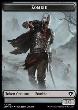 Zombie Token (B 2/2) // Elephant Token (G 3/3)⁣ - Commander Masters: Extras⁣ (Token)⁣ [T 19/31]