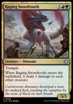 Raging Swordtooth⁣ - Commander: The Lost Caverns of Ixalan⁣ (Uncommon)⁣ [283]