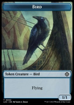 Bird Token (U 1/1) // Merfolk Token (U 1/1)⁣ - The Lost Caverns of Ixalan: Tokens⁣ (Token)⁣ [CT 2/3]