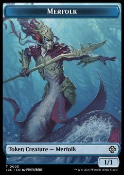 Merfolk Token (U 1/1) // Frog Lizard Token (G 3/3) - The Lost Caverns of Ixalan: Tokens (Token) [TLCI-CT 3/13]