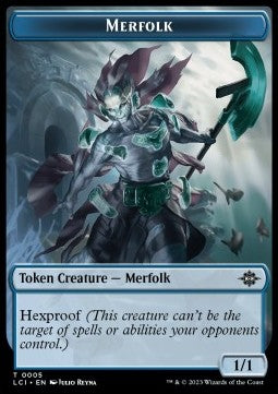 Merfolk Token (U 1/1 Hexproof) // Boar Token (G 2/2) - The Lost Caverns of Ixalan: Tokens (Token) [TLCI-CT 5/9]