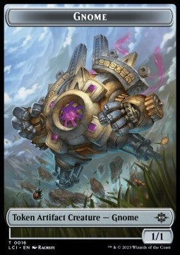 Gnome Token (A 1/1) // Dinosaur Token (G 3/3 Trample)⁣ - The Lost Caverns of Ixalan: Tokens⁣ (Token)⁣ [T 16/REX01]