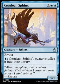 Cerulean Sphinx⁣ - Ravnica Remastered⁣ (Uncommon)⁣ [36]