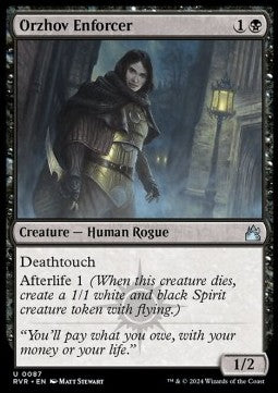 Orzhov Enforcer⁣ - Ravnica Remastered⁣ (Uncommon)⁣ [87]