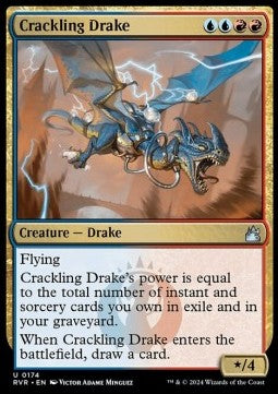 Crackling Drake⁣ - Ravnica Remastered⁣ (Uncommon)⁣ [174]