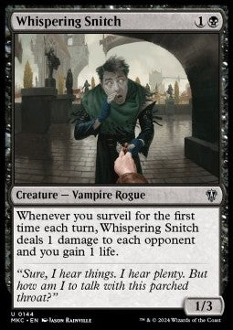 Whispering Snitch⁣ - Commander: Murders at Karlov Manor⁣ (Uncommon)⁣ [144]
