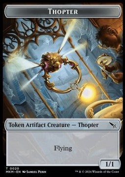 Thopter Token (A 1/1) // Rhino Warrior Token (G 4/4) - Murders at Karlov Manor: Tokens (Token) [TMKM-CT 20/18]