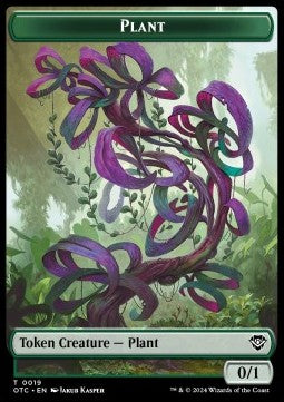 Plant Token (G 0/1) // Sand Warrior Token (RGW 1/1) - Outlaws of Thunder Junction: Tokens (Token) [TOTJ-CT 19/23]