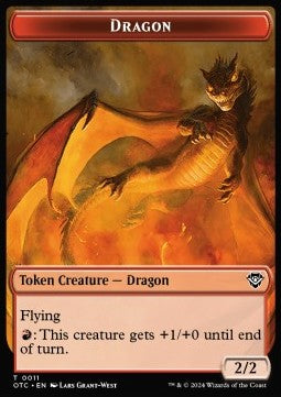 Dragon Token (R 2/2) // Dragon Egg Token (R 0/2) - Outlaws of Thunder Junction: Tokens (Token) [TOTJ-CT 11/12]