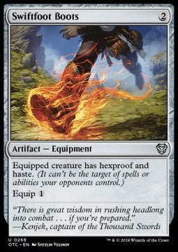 Swiftfoot Boots⁣ - Commander: Outlaws of Thunder Junction⁣ (Uncommon)⁣ [268]