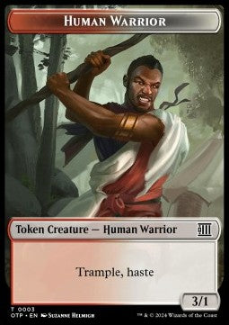 Human Warrior Token (RW 3/1) // Plot - Outlaws of Thunder Junction: Tokens (Token) [TOTJ-T 3/20]
