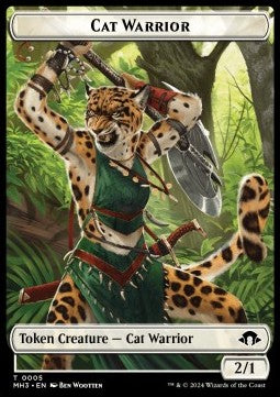 Cat Warrior Token (W 2/1) // Energy Reserve⁣ - Modern Horizons 3: Tokens⁣ (Token)⁣ [T 5/36]