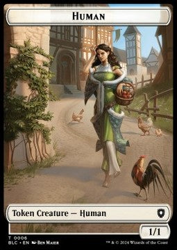 Human Token (W 1/1) // Soldier Token (W 1/1)⁣ - Bloomburrow: Tokens⁣ (Token)⁣ [CT 6/8]
