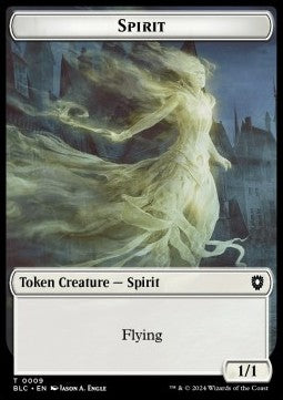 Spirit Token (W 1/1) // Faerie Token (U 1/1)⁣ - Bloomburrow: Tokens⁣ (Token)⁣ [CT 9/12]