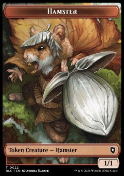 Hamster Token (R 1/1) // Beast Token (G 3/3)⁣ - Bloomburrow: Tokens⁣ (Token)⁣ [CT 22/24]