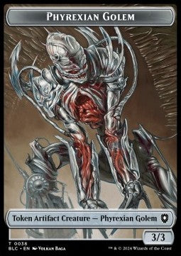 Phyrexian Golem Token (A 3/3) // Faerie Token (U 1/1)⁣ - Bloomburrow: Tokens⁣ (Token)⁣ [CT 38/12]