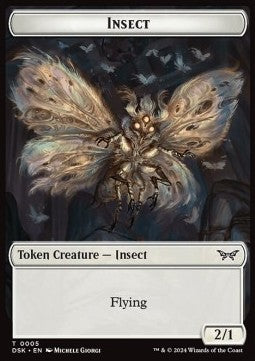 Insect Token (White 2/1) - Duskmourn: House of Horror: Tokens (Token) [TDSK-T05]