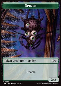 Spider Token (Green 2/2) - Duskmourn: House of Horror: Tokens (Token) [TDSK-T12]