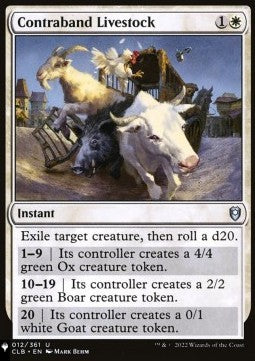 Contraband Livestock⁣ - Mystery Booster 2: Reprints from Across Magic's History⁣ (Uncommon)