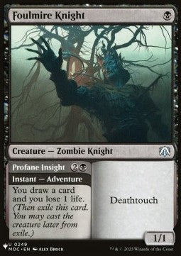 Foulmire Knight // Profane Insight⁣ - Mystery Booster 2: Reprints from Across Magic's History⁣ (Uncommon)