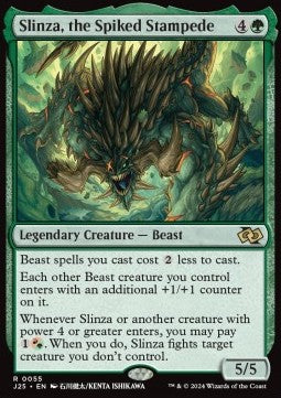 Slinza, the Spiked Stampede⁣ - Foundations Jumpstart⁣ (Rare)⁣ [55]