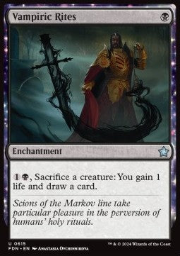 Vampiric Rites⁣ - Magic: The Gathering Foundations: Starter Collection⁣ (Uncommon)⁣ [615]