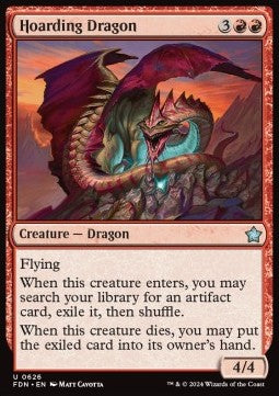 Hoarding Dragon⁣ - Magic: The Gathering Foundations: Starter Collection⁣ (Uncommon)⁣ [626]