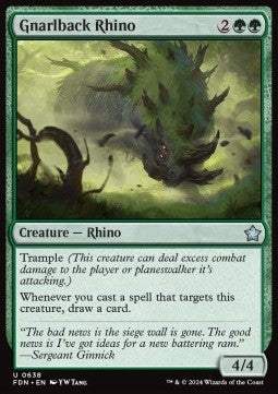 Gnarlback Rhino⁣ - Magic: The Gathering Foundations: Starter Collection⁣ (Uncommon)⁣ [638]