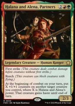 Halana and Alena, Partners - Magic: The Gathering Foundations: Starter Collection (Rare) [SFDN-659]