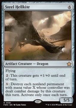 Steel Hellkite⁣ - Magic: The Gathering Foundations: Starter Collection⁣ (Rare)⁣ [681]