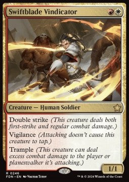 Swiftblade Vindicator⁣ - Magic: The Gathering Foundations⁣ (Rare)⁣ [246]