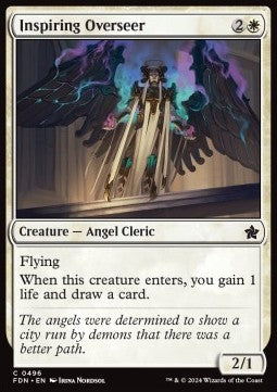Inspiring Overseer⁣ - Magic: The Gathering Foundations: Beginner Box⁣ (Common)⁣ [496]