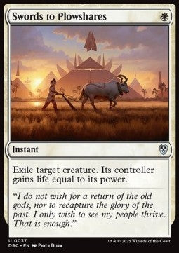 Swords to Plowshares⁣ - Commander: Aetherdrift⁣ (Uncommon)⁣ [37]