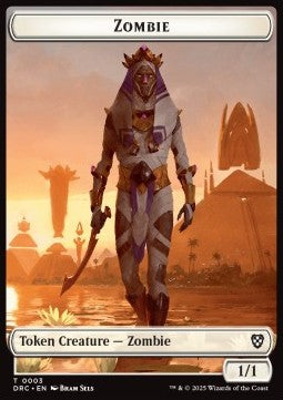 Zombie Token (W 1/1) // Vizier of Many Faces Token - Aetherdrift: Tokens (Token) [TDFT-CT 3/2]