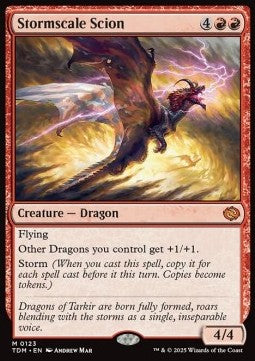 Stormscale Scion⁣ - Tarkir: Dragonstorm⁣ (Mythic)⁣ [123]