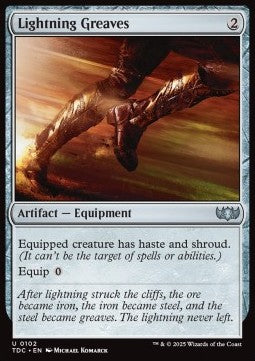 Lightning Greaves⁣ - Commander: Tarkir: Dragonstorm⁣ (Uncommon)⁣ [102]