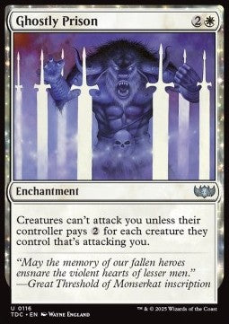 Ghostly Prison⁣ - Commander: Tarkir: Dragonstorm⁣ (Uncommon)⁣ [116]