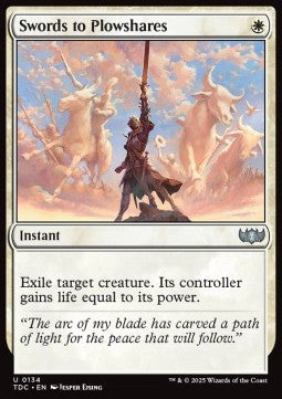Swords to Plowshares⁣ - Commander: Tarkir: Dragonstorm⁣ (Uncommon)⁣ [134]