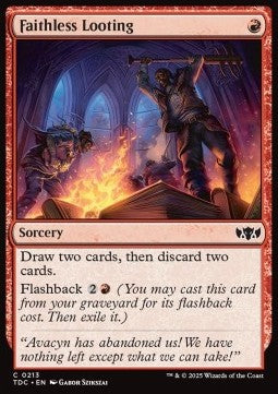 Faithless Looting⁣ - Commander: Tarkir: Dragonstorm⁣ (Common)⁣ [213]