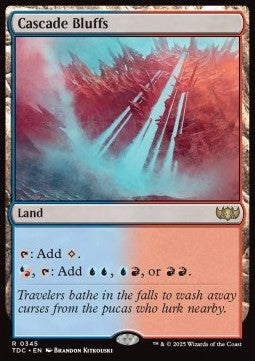 Cascade Bluffs⁣ - Commander: Tarkir: Dragonstorm⁣ (Rare)⁣ [345]
