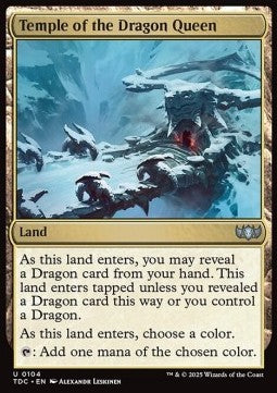 Temple of the Dragon Queen - Commander: Tarkir: Dragonstorm (Uncommon) [TDC-104]