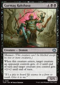 Gurmag Rakshasa⁣ - Tarkir: Dragonstorm⁣ (Uncommon)⁣ [81]