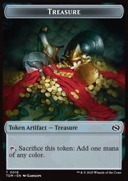 Treasure Token // Beast Token (G 3/3) - Tarkir: Dragonstorm: Tokens (Token) [TTDM-CT 16/20]