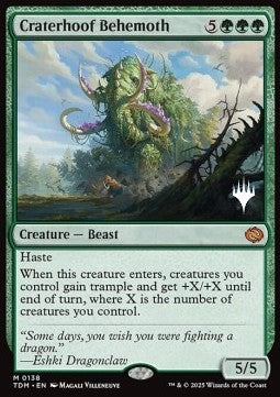 Craterhoof Behemoth (V.2)⁣ - Tarkir: Dragonstorm: Promos⁣ (Mythic)⁣ [138]