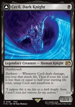 Cecil, Dark Knight // Cecil, Redeemed Paladin⁣ - Magic: The Gathering - FINAL FANTASY⁣ (Rare)⁣ [91]