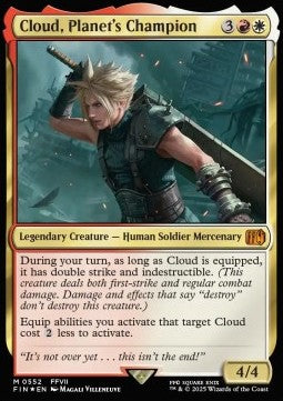 Cloud, Planet's Champion (V.2)⁣ - Magic: The Gathering - FINAL FANTASY: Extras⁣ (Mythic)⁣ [552]
